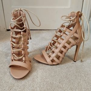 FRH Fahrenheit Strappy Tie Up Heels